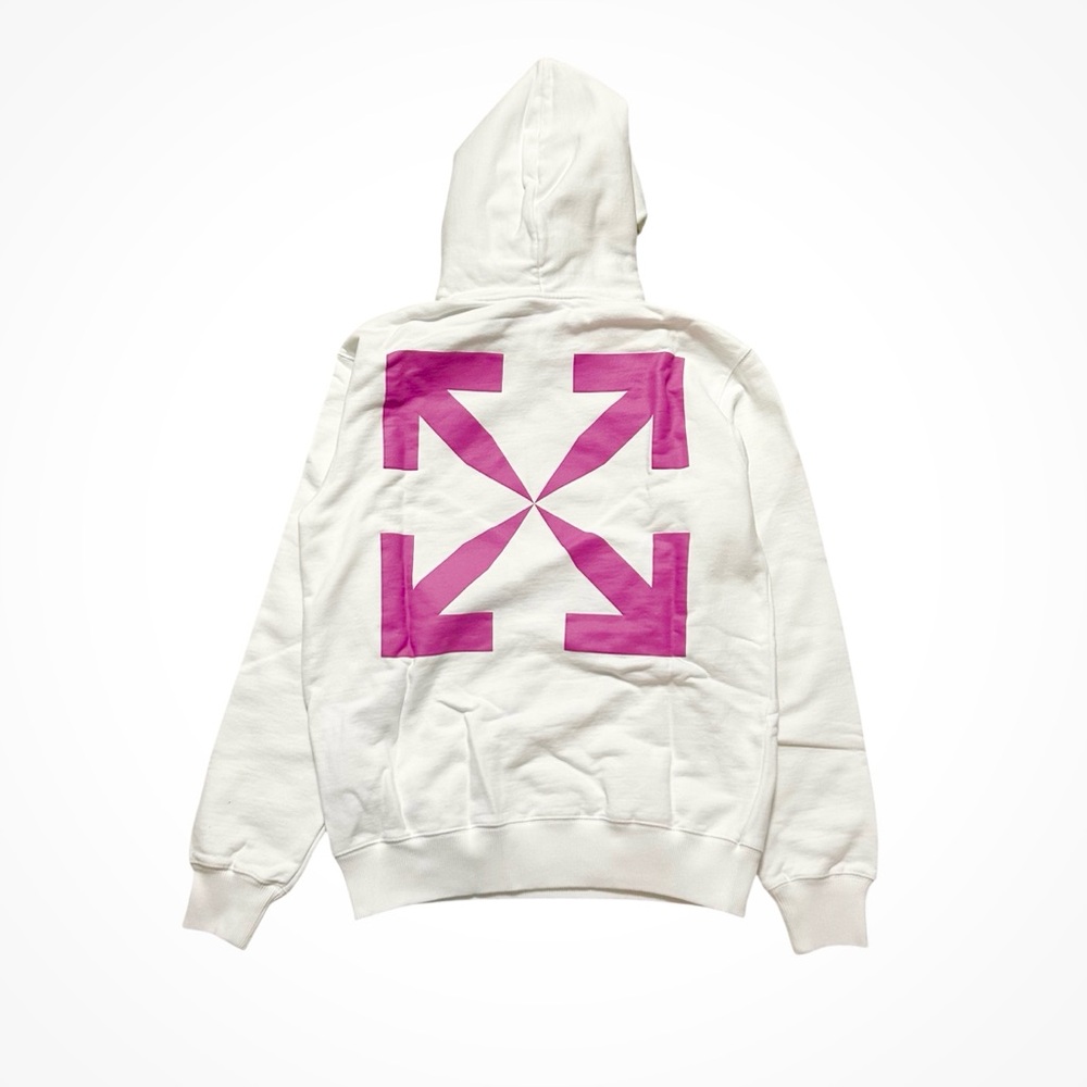 New Off-White DJ Graphic Arrow Hoodie White Size Medium